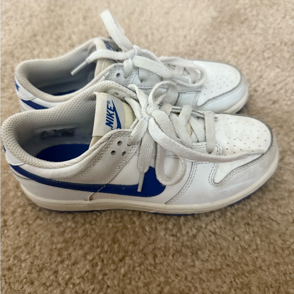 Nike Dunk Low Summit White Hyper Royal Kids Sneakers